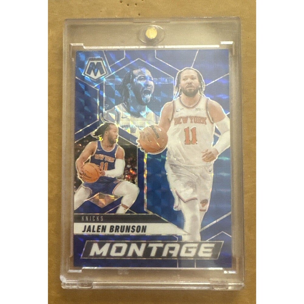 Jalen Brunson 2024-25 Panini Mosaic Blue Montage Prizm /199 Knicks